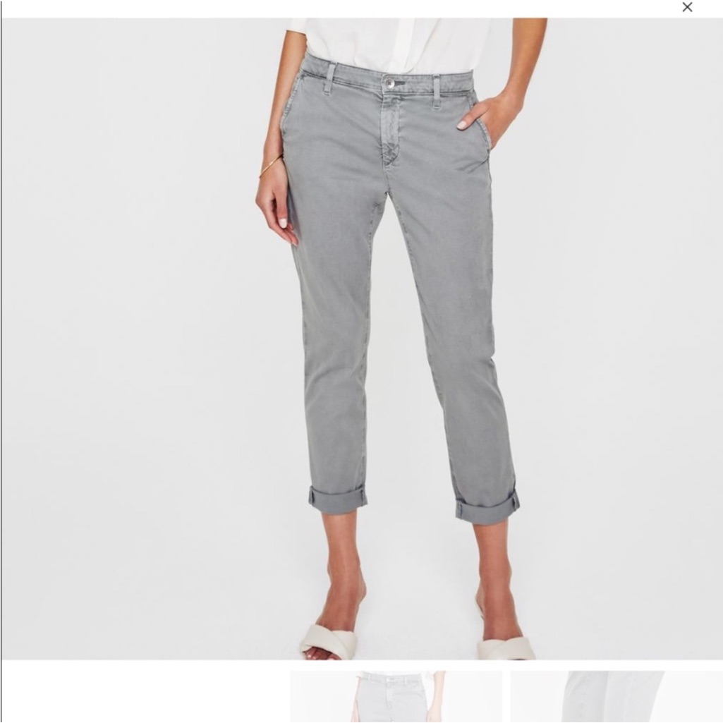 Ag Adriano Goldschmied Gray Cropped Pants